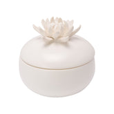 Hectarul - Recipient de depozitare, cu capac, din portelan crem, Ø10,6x9,8 cm Flower Cosy&Trendy